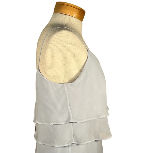 Jenny Yoo Light Blue Formal Gown With Spaghetti Straps Prom or Wedding 10 VGC - Picture 4 of 15